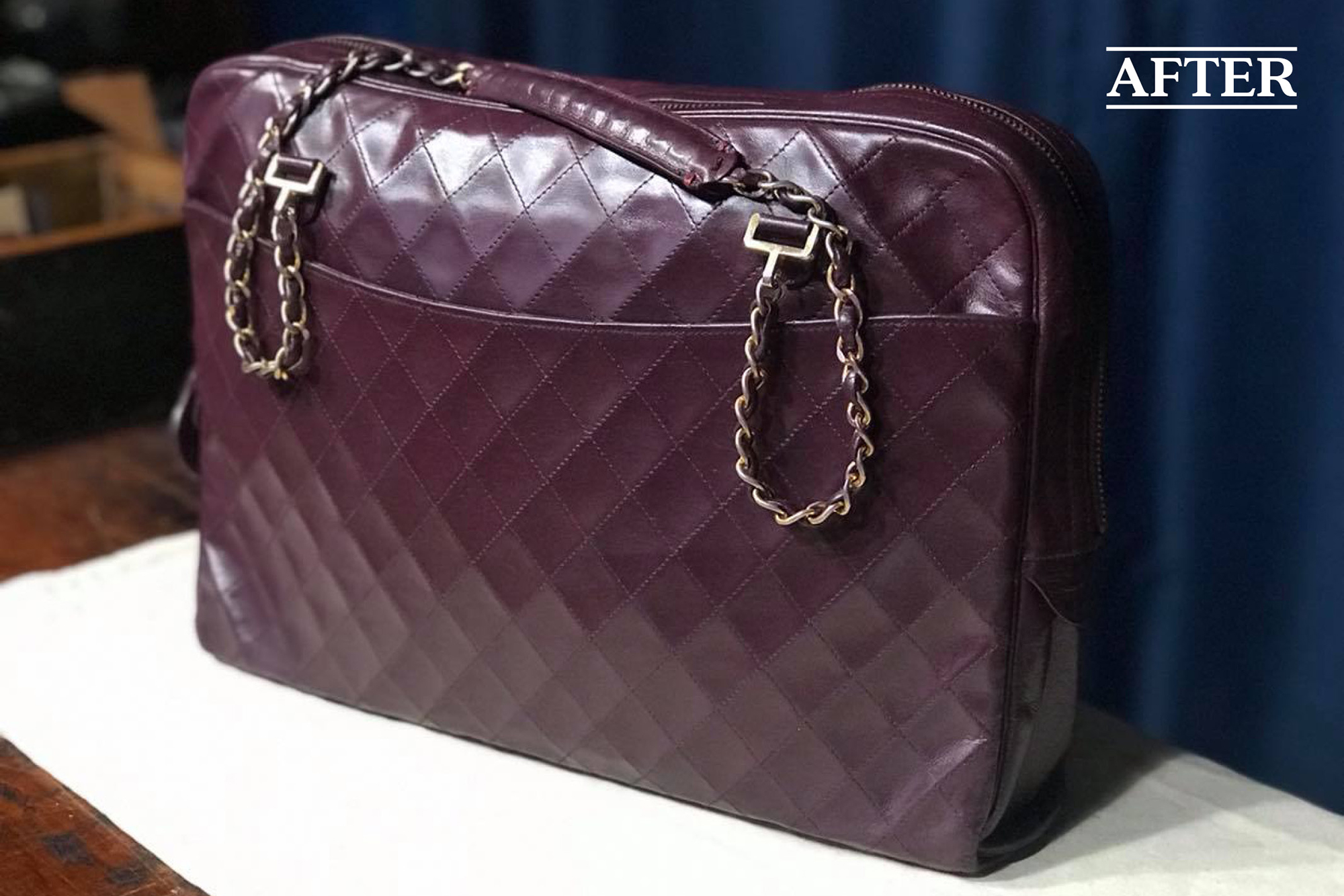 Chanel handbag recolour and restoration