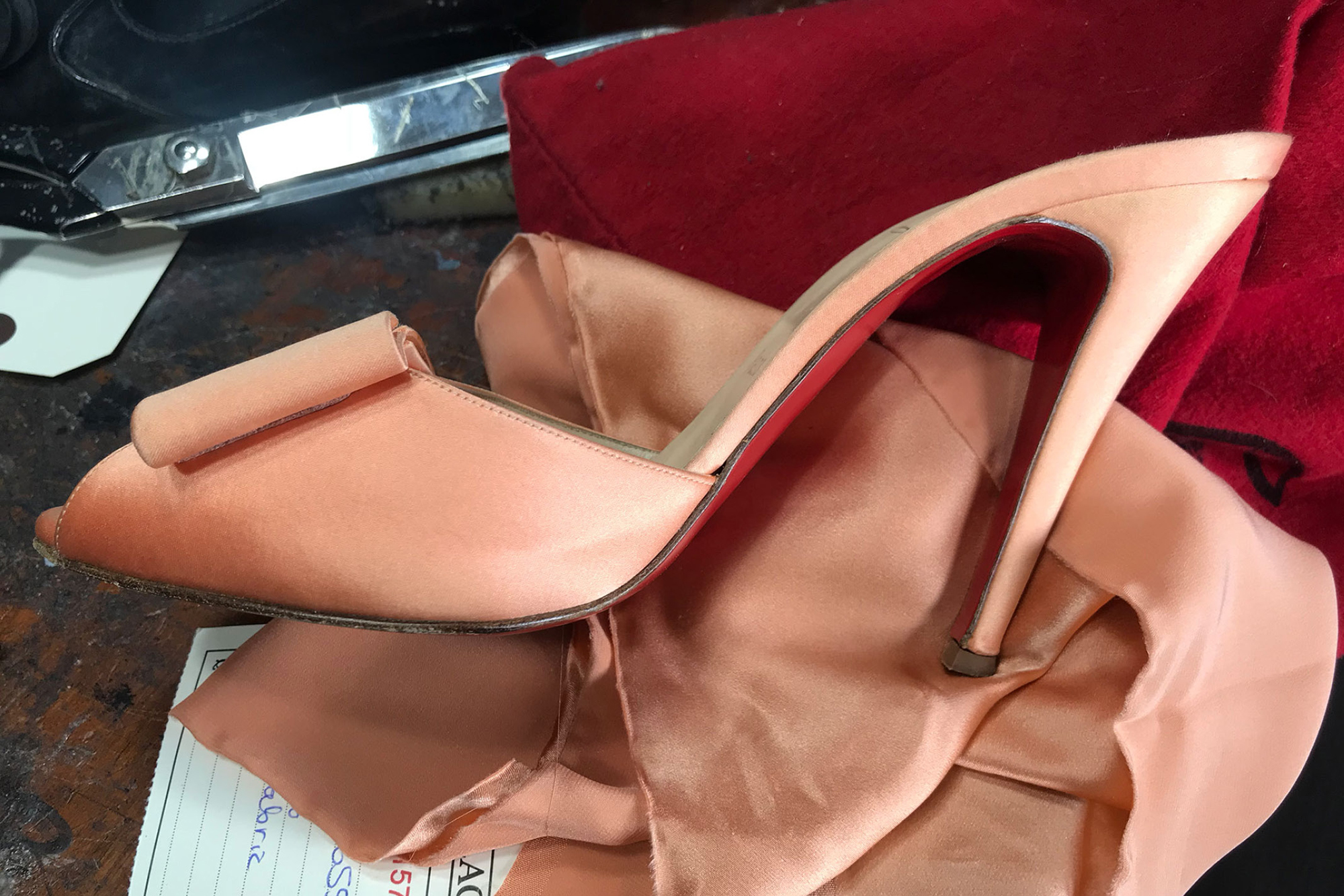 Louboutin Heel Repair | We will match your fabric or leather