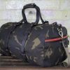 leather waxed canvas duffle bag