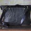 Waxed canvas satchel back
