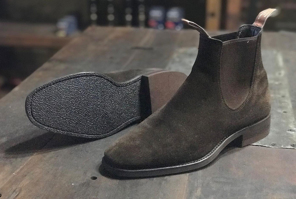 Suede RM Williams Rubber Resole and Restoration