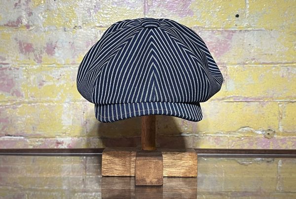 SonFather-Workshop-Denim-stripe-cap-front