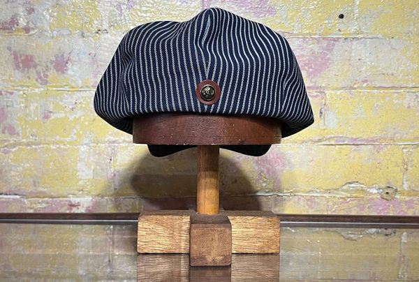 SonFather-Workshop-Denim-stripe-cap-back