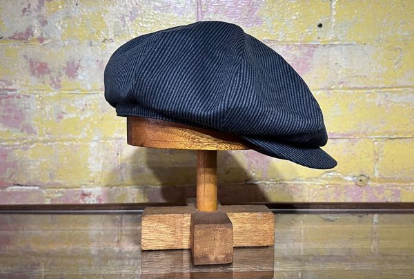 Newsboy-Cap-Blue-Stripe-side