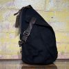 Waxed canvas Triangle Backpack Black