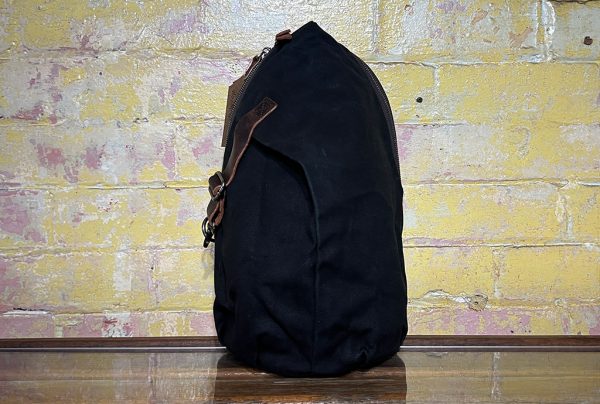 Waxed canvas Triangle Backpack Black