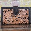 Bohemian Hand Tooled Wallet - Dark Brown